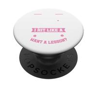 Yes I Hit Like Girl Want A Lesson Baseball Girls PopSockets Adhesive PopGrip