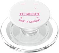 Yes I Hit Like Girl Want A Lesson Baseball Girls PopSockets PopGrip for MagSafe