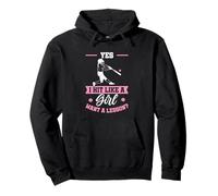 Yes I Hit Like Girl Want A Lesson Baseball Girls Pullover Hoodie