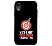 Yes I Hit The Vein The First Time Phlebotomist Venipuncture Case for iPhone XR