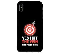 Yes I Hit The Vein The First Time Phlebotomist Venipuncture Case for iPhone XS Max