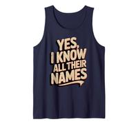 Yes I Know All Their Names Funny Husky Kennel Tank Top