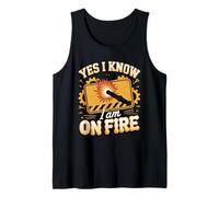 Yes I Know I Am On Fire Welder Metal Worker Tank Top