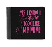 Yes I Know I Look Like My Mimi Classic Mens Wallets Women Slim Bifold Wallet Card Holder for Front Pocket