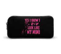 Yes I Know I Look Like My Mimi Simple Pencil Case Big Capacity Pouch Box Travel Makeup Bag