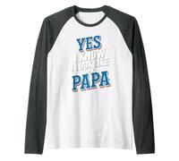 Yes I Know I Look Like My Papa Cute Daddy Lookalike - Raglan Baseball Tee