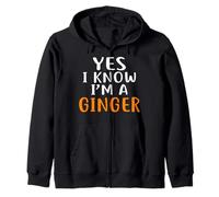 Yes I Know I'm a Ginger T-Shirt Redhead Shirt for Gingers Zip Hoodie
