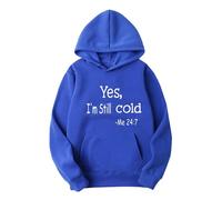 Yes I’m Still Cold Hoodie for Men Fleece Long Sleeve Funny Hoodies Kangaroo Pocket Oversized Graphic Hoodies Loose Fit Drawstring Hooded Sweatshirts Smart Casual Streetwear