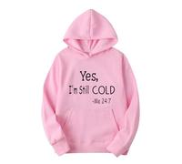 Yes I’m Still Cold Hoodie for Men Fleece Long Sleeve Funny Hoodies Kangaroo Pocket Oversized Graphic Hoodies Loose Fit Drawstring Hooded Sweatshirts Smart Casual Streetwear