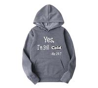 Yes I’m Still Cold Hoodie for Men Fleece Long Sleeve Funny Hoodies Kangaroo Pocket Oversized Graphic Hoodies Loose Fit Drawstring Hooded Sweatshirts Smart Casual Streetwear