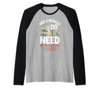 Yes I Really Do Need All These Books Library Raglan Baseball Tee