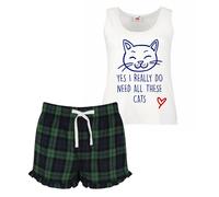 Yes I Really Do Need All These Cats Pyjama Set 60 SECOND MAKEOVER Green M