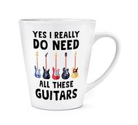 Yes I Really Do Need All These Guitars 12oz Latte Mug Cup