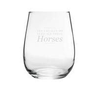 Yes, I Really Do Need All These Horses - Engraved Novelty Stemless Wine Gin Tumbler Glass | Horse Lover Wine Glasses, Horse Owner Gift, Horse Mum, Cocktail Cup