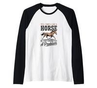 Yes I Smell Like A Horse Equestrian Humor Raglan Baseball Tee