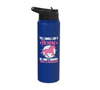 Yes I Smell Like A Horse No I Don't Think That's a Problem Stainless Steel Insulated Water Bottle