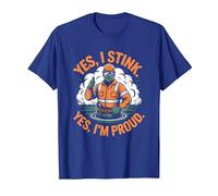 Yes I Stink Yes I’m Proud Funny Wastewater Operator Pride T-Shirt, Men, Royal Blue, X-Large