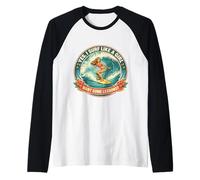 Yes I Surf Like A Girl Want Some Lessons Surfer Surfing Cute Raglan Baseball Tee