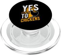 YES I TALK TO CHICKENS Funny Chicken Lover PopSockets PopGrip for MagSafe