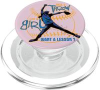 Yes I Throw Like A Girl Softball Pitcher PopSockets PopGrip for MagSafe