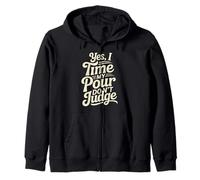 Yes I Time My Pour Don't Judge Home Coffee Brewing Zip Hoodie