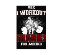 Yes, I Workout, Thanks For Asking Motivational Bodybuilding Quote Canvas Print Canvas Poster Wall Art Decor Print Picture Paintings for Living Room Bedroom Decoration Unframe: 24x36inch(60x90cm)