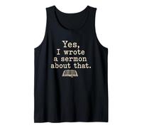 Yes I Wrote A Sermon About that Funny Pastor Tank Top