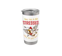Yes, I'm A Bit Stressed I Stressed Sarcasm Stainless Steel Insulated Tumbler