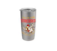 Yes, I'm A Bit Stressed I Stressed Sarcasm Stainless Steel Insulated Tumbler