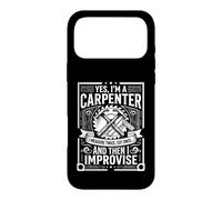 Yes, I'm a Carpenter Measure Twice Cut Once Improvise Design Case for iPhone 17 Pro Max