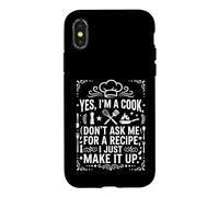Yes I'm a Cook I Just Make It Up Funny Chef Kitchen Wall Art Case for iPhone X/XS