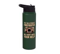 Yes I'm A Female Firefighter No I Don't Need Your Help Stainless Steel Insulated Water Bottle
