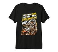 Yes I'm A Girl and Yes I Ride Dirtbikes Premium T-Shirt