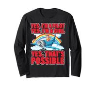 Yes I'm a Pilot Yes I'm a Girl Yes that's possible Long Sleeve T-Shirt