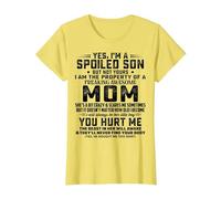Yes I'm A Spoiled Son But Not Yours Freaking Awesome T-Shirt, Women, Lemon Yellow, X-Large