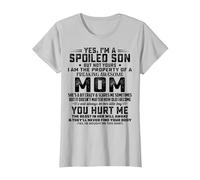Yes I'm A Spoiled Son But Not Yours Freaking Awesome T-Shirt, Women, Silver Grey, Small