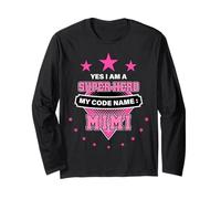 Yes I'm A Superhero Codename Mimi Funny Mother's Day Long Sleeve T-Shirt