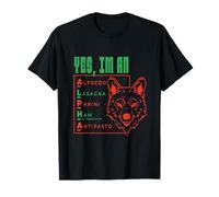 Yes I'm an Alpha Wolf Italian Food Funny Ironic Cringey T-Shirt