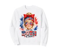 Yes I'm Both American Norwegian USA Norway Flag Womens Sweatshirt