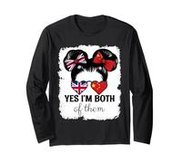 Yes Im Both of Them Britain and China Mix Girl Heritage Long Sleeve T-Shirt