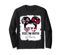 Yes Im Both of Them Britain and Denmark Mix Girl Heritage Long Sleeve T-Shirt