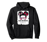 Yes Im Both of Them Britain and Denmark Mix Girl Heritage Pullover Hoodie