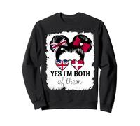 Yes Im Both of Them Britain and Denmark Mix Girl Heritage Sweatshirt