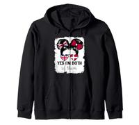 Yes Im Both of Them Britain and Denmark Mix Girl Heritage Zip Hoodie