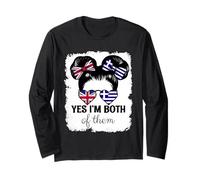 Yes Im Both of Them Britain and Greece Mix Girl Heritage Long Sleeve T-Shirt