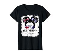 Yes Im Both of Them Britain and Greece Mix Girl Heritage T-Shirt