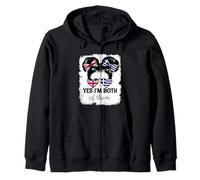 Yes Im Both of Them Britain and Greece Mix Girl Heritage Zip Hoodie