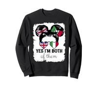 Yes Im Both of Them Britain and Italy Mix Girl Heritage Sweatshirt
