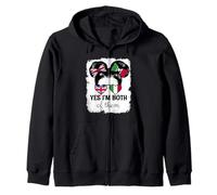 Yes Im Both of Them Britain and Italy Mix Girl Heritage Zip Hoodie