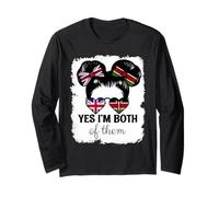 Yes Im Both of Them Britain and Kenya Mix Girl Heritage Long Sleeve T-Shirt